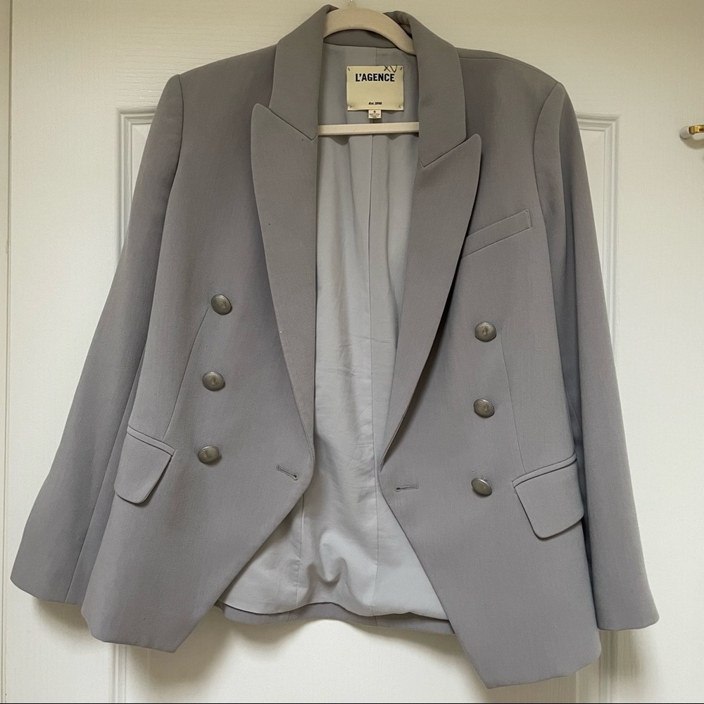 L’Agence Kenzie Blazer Pearl Grey 6 - Picture 2 of 8